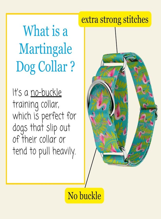 كانتري بروك ديزاين طوق مارتينجال عريض للكلاب من Country Brook Petz - HossFit Jr - مجموعة Critter Corner التي تتميز بتصميمات مستوحاة من المخلوقات (فلامنجو، متوسط) - Image 5